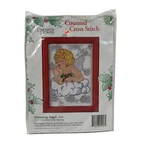 CANDAMAR DESIGNS Counted Cross Stitch Dreaming Angel Kit Holiday Angel #5046 NEW